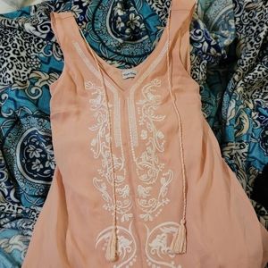 Brigitte Bailey Pink Embellished Sleeveless Dress